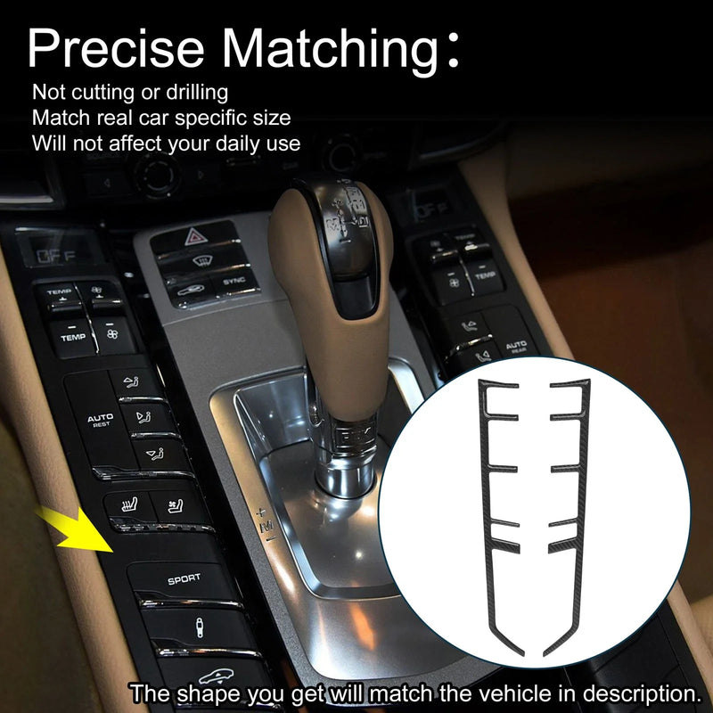 Porsche Panamera Black ABS Gear Shift Knob Cover Sticker (2010 - 2016)