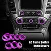 Chevy Silverado / GMC Sierra 8 x Knob Covers Purple AC Switch (2014-2018)