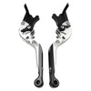 Kawasaki Ninja 125 250 CNC Silver Extendable Brake Clutch Levers (2018-2023)