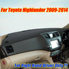 Toyota Highlander RHD Leather Dashboard Cover Pad Mat (2009–2014)