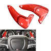 Dodge Challenger Charger Carbon Fiber Red Steering Wheel Shift Paddle