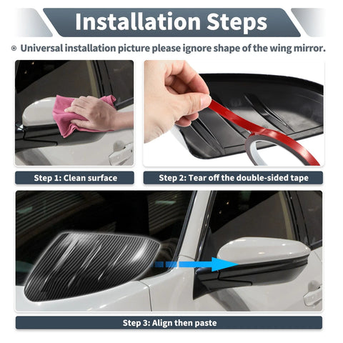 Chevrolet Cruze Rearview Mirror Cover Overlay Black Carbon Fiber (2011-2016)