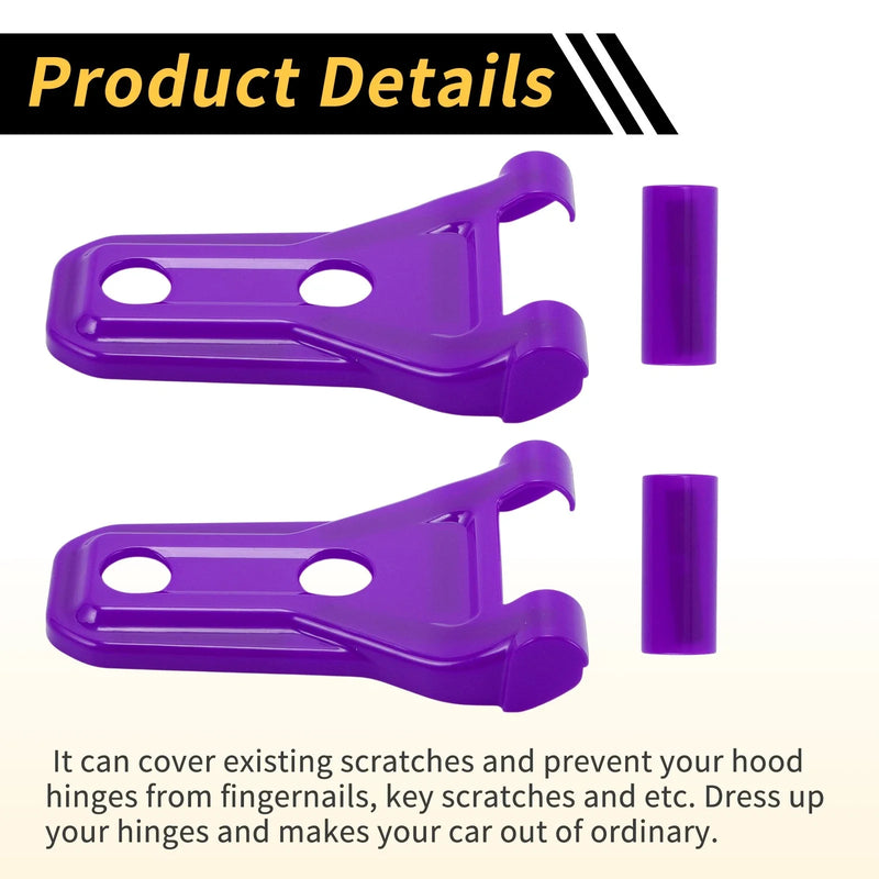 Jeep Wrangler JL JLU 2018-2024 - Plastic Purple Engine Hood Hinge Covers