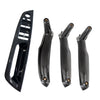 BMW X5 X6 4x Carbon Fiber Inner Door Pull Handle Trim Covers (2007-2013)
