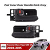 LH+RH Interior Door Handles Dark Gray Fits Toyota Hilux Vigo Kun26 SR5 2005-2015