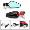 F2 Motorcycle 7/8" Red Aluminum Handlebar End Mirrors