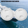 2 x 5in Marine Boat Round Deck Plate Hatch with Detachable Cover White