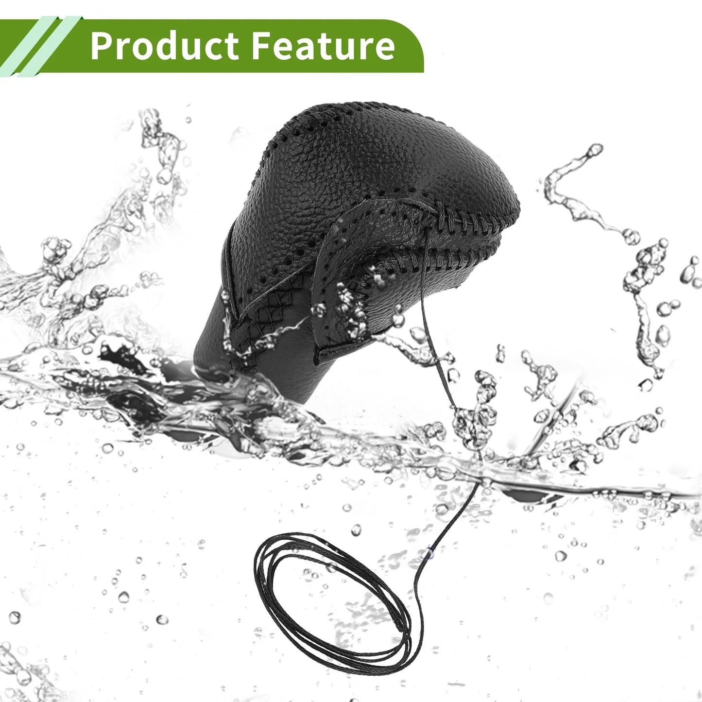 Gear Shift Knob Cover for Toyota CH-R 2018-2022 Pebbled Black Faux Leather