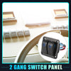 Car Marine 2 Gang 2 x Rocker Toggle Switch Waterproof 12V/24V Blue LED