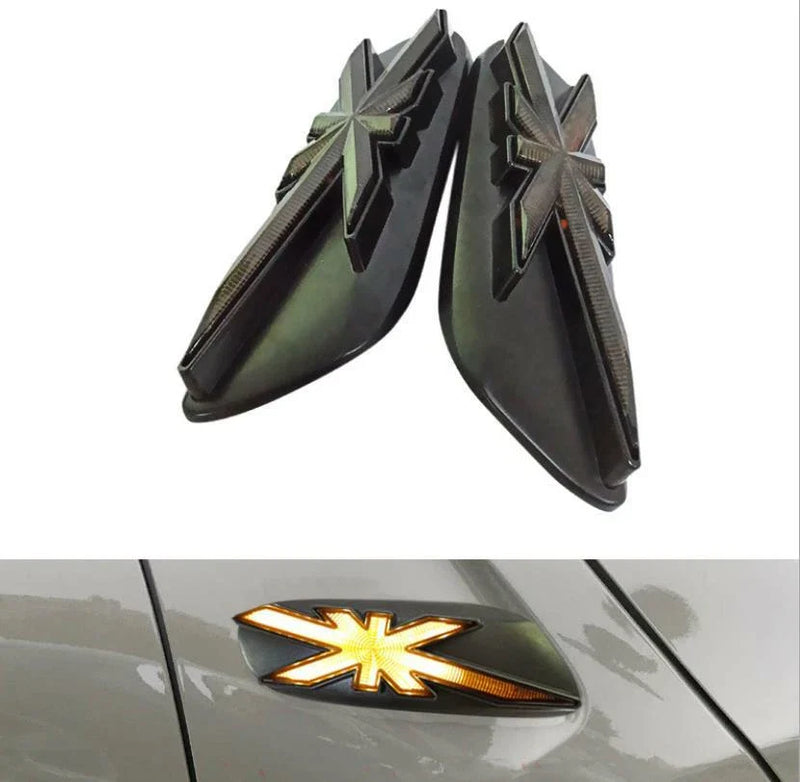 MINI Cooper F55 F56 F57 Union Jack Smoked LED Side Marker Signal Light Lamp