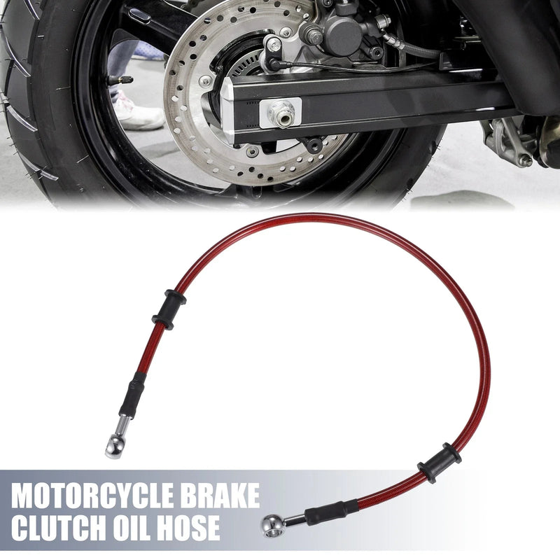 Motorcycle Red 60cm Brake Clutch Oil Hose Line Throttle Pipe