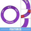 Dodge Charger Challenger Engine Start Button Sticker Aluminum Alloy Purple