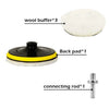Car Polisher with Sticky Disc & Rod Soft Delicate Mop Kit Polishing Pads