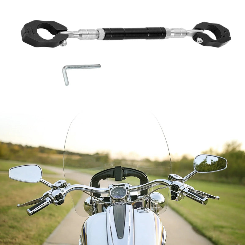 Motorcycle Adjustable Handlebars Black Small Wrench Handle Bracket 1 Set