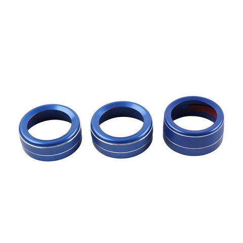 Mazda 3, CX-5 Blue AC Climate Control Knob Ring Covers (2014-2019)
