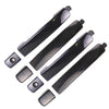 Exterior Door Handle BK Gloss Set 4 Fits Nissan Navara D40 4D Pickup 2005-14 D06