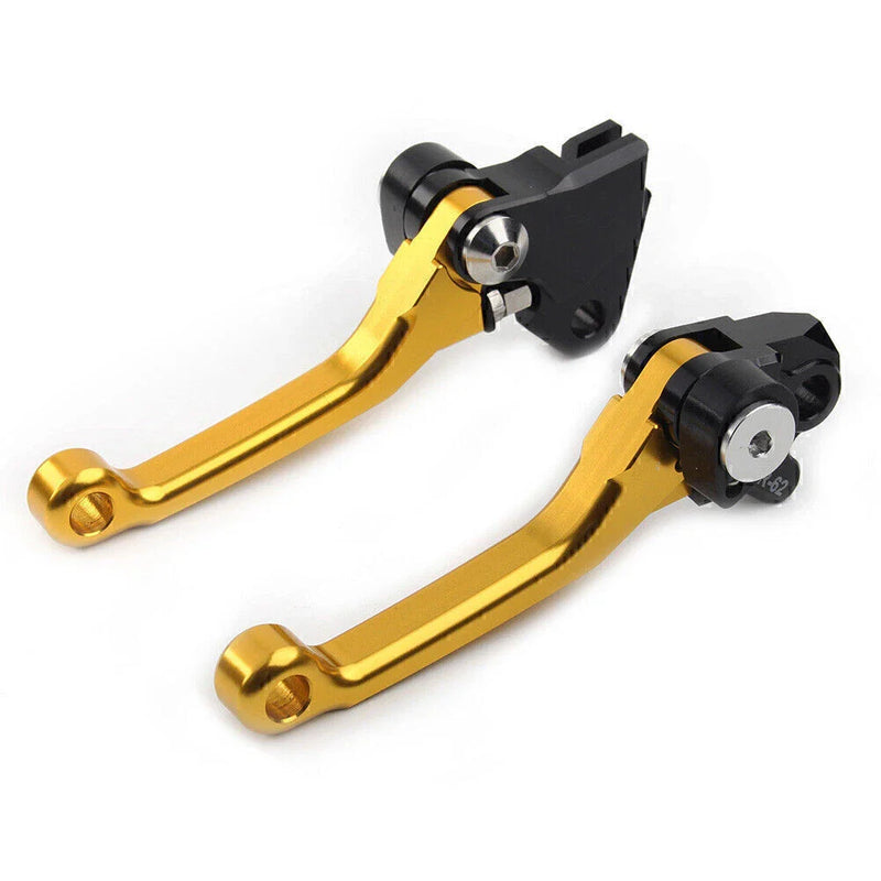 Kawasaki KX450F GOLD Pivot Dirt Clutch Brake Levers (2006-2012)
