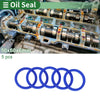 Oil Seal Rotary Shaft Seal TPU 50x60x6mm High Pressure Blue 5 Pcs