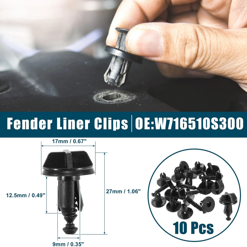 Ford Explorer (2011-2023) - 10 Pcs Black Replacement Fender Liner Clips