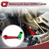 Bosuer M5 Red Green Silver Tone Folding Motorcycle Gear Shift Lever