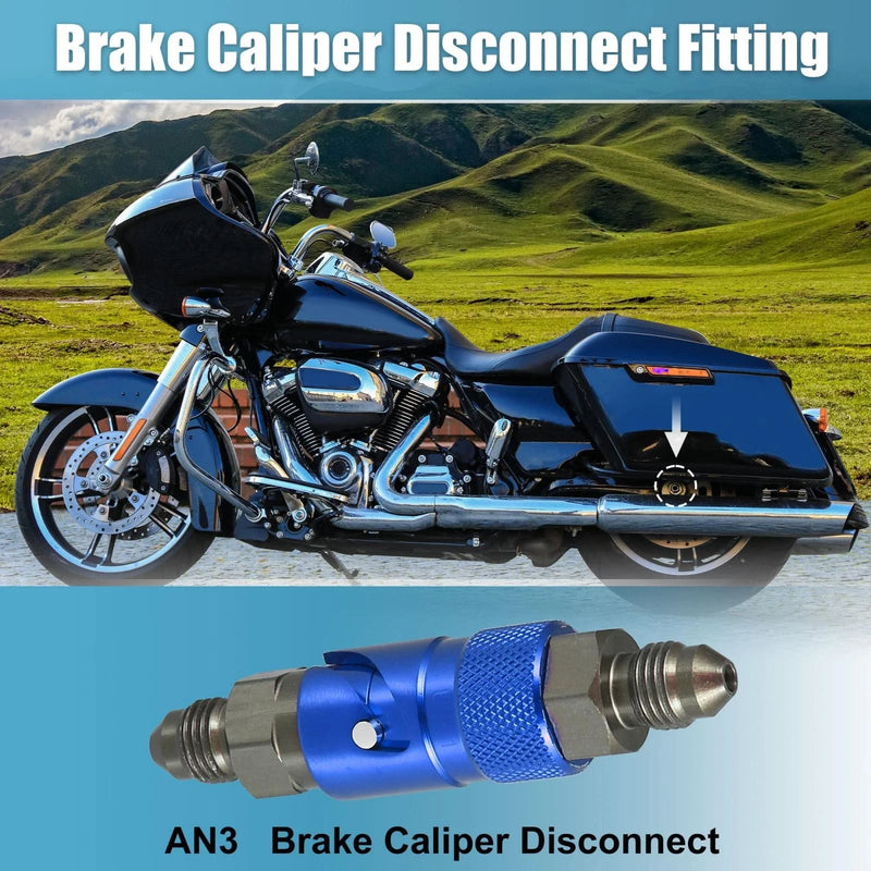 Car Motorcycle AN3 3AN Quick Release Disconnect Coupling Fitting Blue