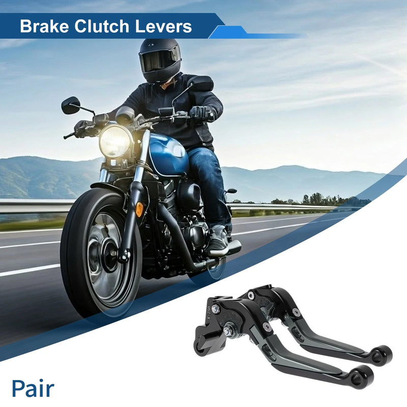 Kawasaki NINJA650R Black Titanium Brake Clutch Levers (2009–2016)