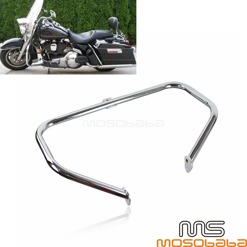 Harley Touring 1-1/4" Tube Crash Bar Bumper Engine Guard Chrome (1997-2008)