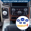 Dodge RAM 5x AC Gear Shift Headlight Media Knob Cover (2013 - 2017)
