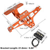 Motorcycle License Bracket Fender E-liminator Orange