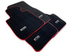 BMW 5 Series F07 GT Premium Black Red Round Floor Mats (2010-2017)