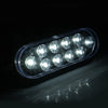 Truck 4pc Oval White Trailer Lights 10 LED Sealed Stop Turn Tail