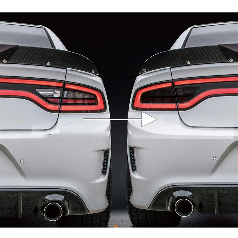 2015+ Dodge Charger Smoked Rear Tail Light Overlays Vinyl Tint Sticker