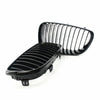 BMW 1 Series E81 E82 E87 E88 2 x Front Kidney Grilles Glossy Black (2007-2013)