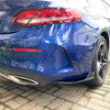 Benz C205 C63 AMG 2 x Black Rear Bumper Side Spoiler Covers (2015-2021)