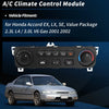 Honda Accord 2.3L 3.0L A/C Heater Climate Control Module (2001-2002)