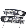 Audi A4 B6 LED Honeycomb Hex Mesh Fog Light Grille + Wiring (2001-2005)