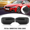 BMW E46 Pair Rear View Mirror Covering Cap Carbon Fiber Pattern (1998-2005)