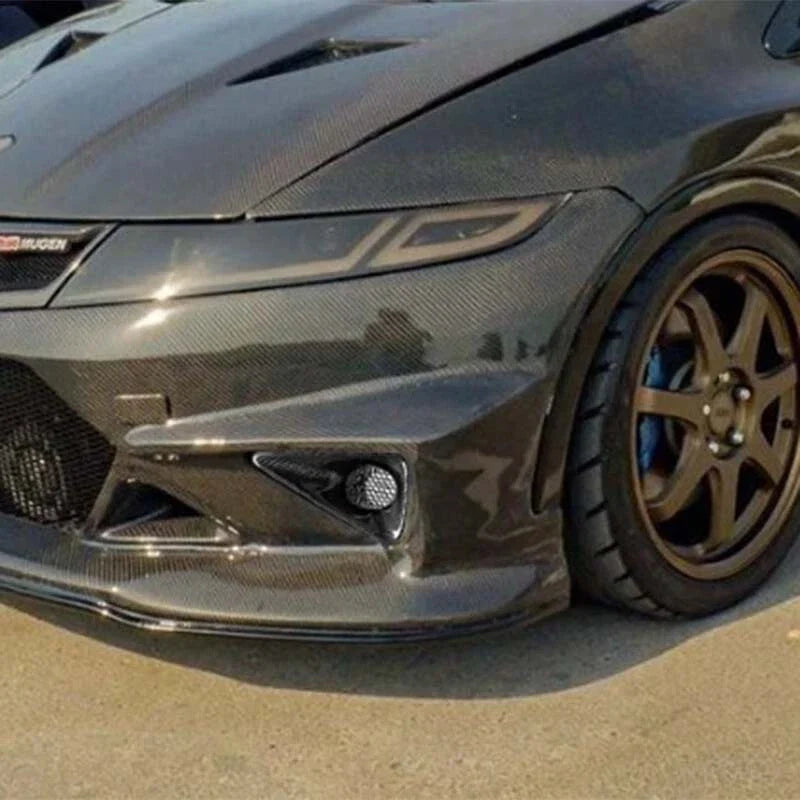 Honda Civic Type R FN2 2007-11 REAL Carbon Fiber Front Fog Light Cover Trim