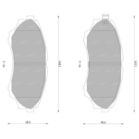 Mazda BT-50 B2500 Front Disc Brake Pad Set (2006-2011)