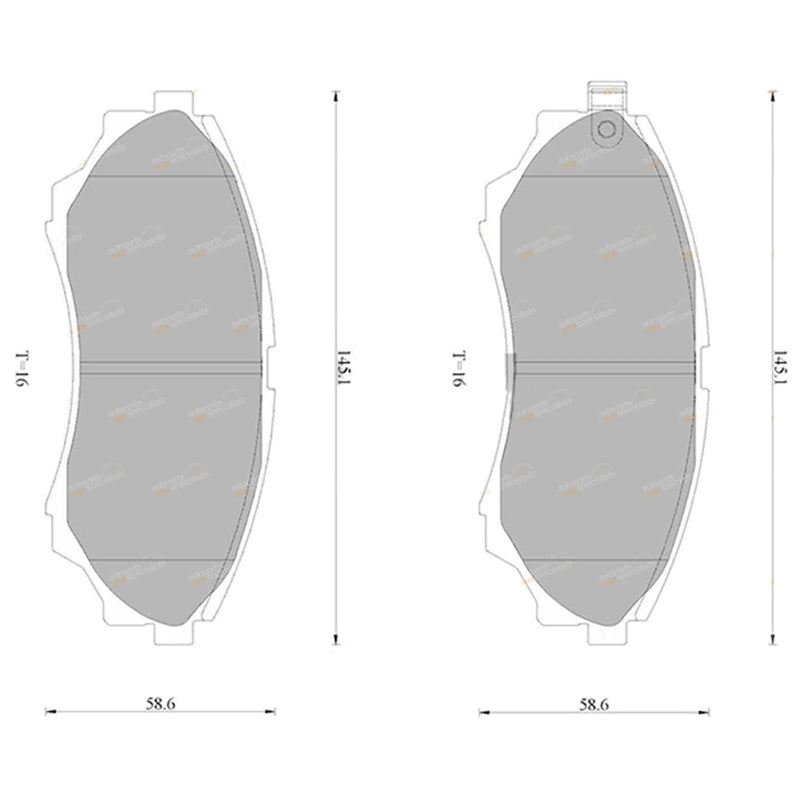 Mazda BT-50 B2500 Front Disc Brake Pad Set (2006-2011)