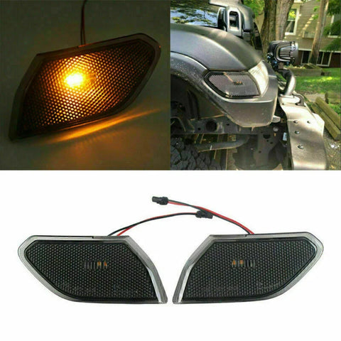 Jeep Wrangler JL Front Fender Side Marker Amber LED Lights (2018-2022)