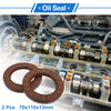 Oil Seal 70x110x13mm Brown 2 x Pcs FKM Rubber