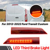 Ford Transit Custom Red Lens 3rd Third Tail Center Brake Lights (2012–2022)