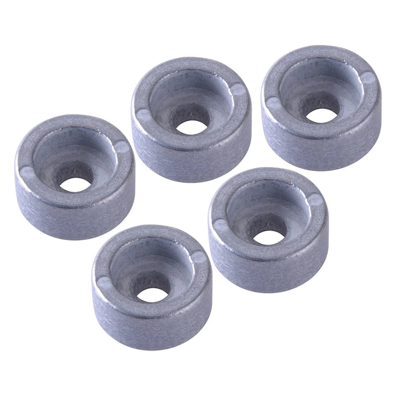 Suzuki Outboard Engine 5 x Silver Round Zinc Anodes (Fits 4T, 1990-2023)