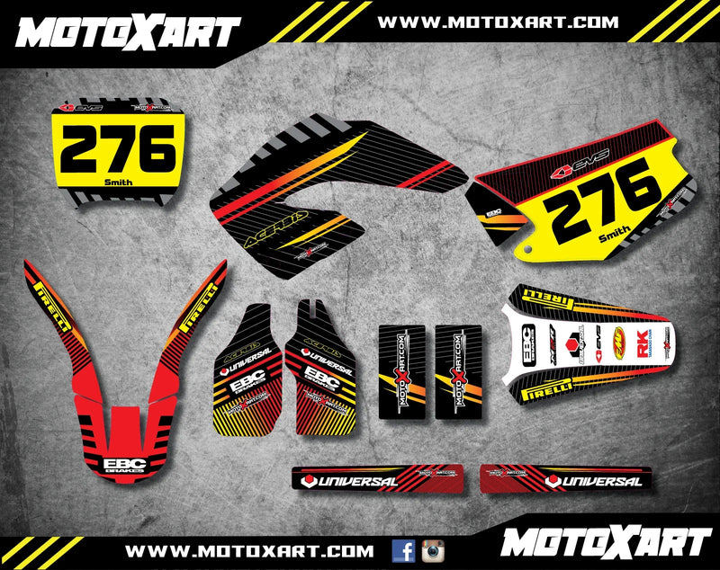 Honda CR 125 (2000-2001) - Factory Style Decals Full Custom Graphic Kit