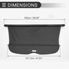 Honda Passport (2019-2023) Black Fiber Car Rear Retractable Cargo Cover