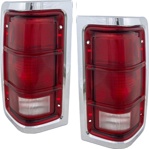 Tail Light Set For 1981-1993 Dodge D150 and W250 Driver