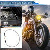 110cm Motorcycle Brake Clutch Oil Hose Line Silver Tone