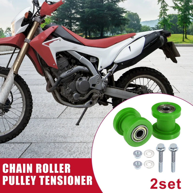 Motorcycle Mini Bike ATV 125cc Green 8mm Chain Roller Pulley Tensioner