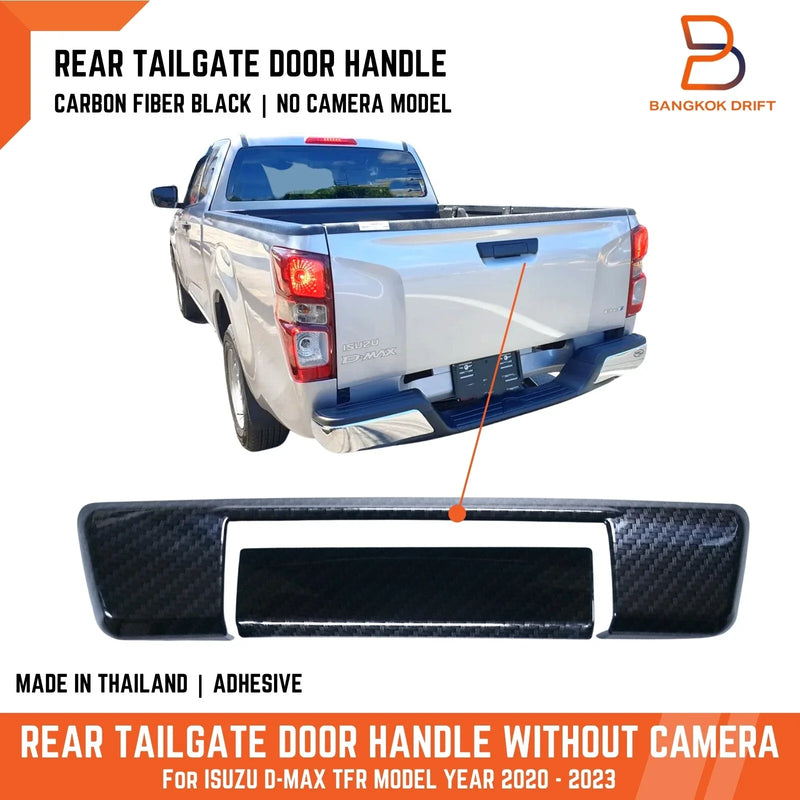 Isuzu D-Max Carbon Fiber Black Tailgate Handle Cover (2020-2023)